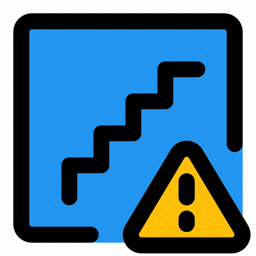 Emergency exit, stairs, caution, staircase, steps, hospital icon - Download on Iconfinder