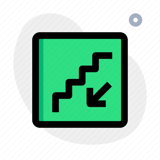 Down, stairs, arrow, direction, pointer, hospital, downstairs icon - Download on Iconfinder