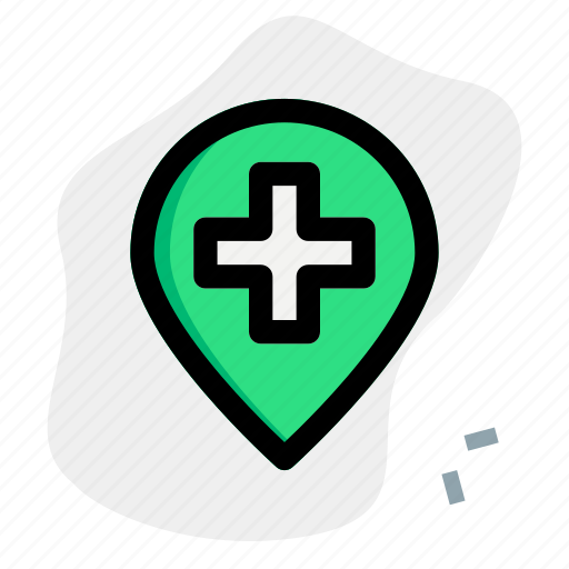 Location, hospital, pin, marker, map, medical icon - Download on Iconfinder
