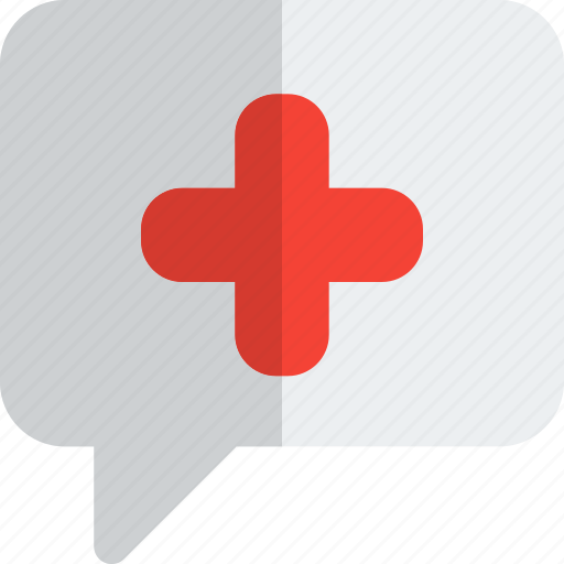 Hospital, chat, medical, plus icon - Download on Iconfinder