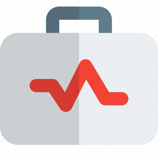 Pulse, suitcase, medical, hospital icon - Download on Iconfinder