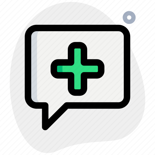 Hospital, chat, medical, medicine, plus icon - Download on Iconfinder
