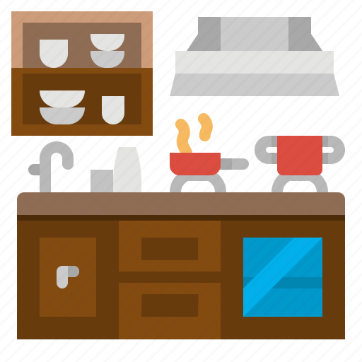 Cabinets, cokking, kitchen, oven, sink icon - Download on Iconfinder
