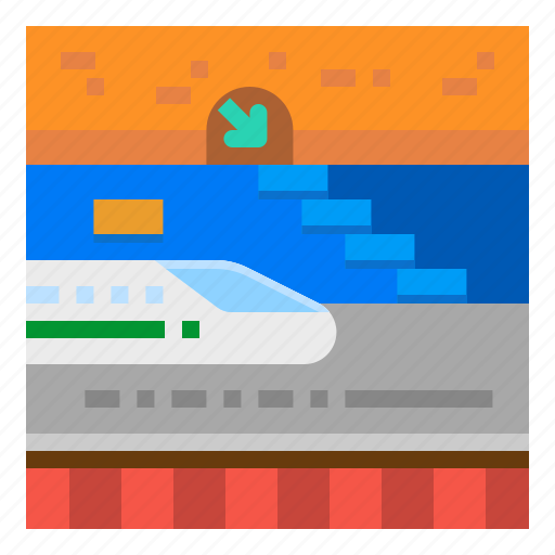 Metro, station, subway, train, transportation icon - Download on Iconfinder