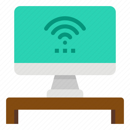 Computer, desktop, screen, signal, wifi icon - Download on Iconfinder