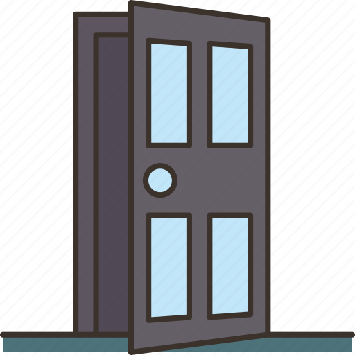 Door, open, room, entrance, enter icon - Download on Iconfinder