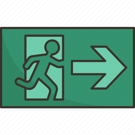 Emergency, exit, escape, route, safety icon - Download on Iconfinder