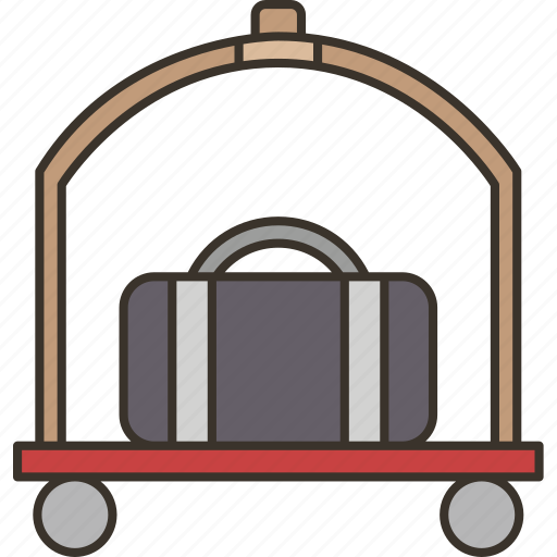 Luggage, cart, baggage, hotel, service icon - Download on Iconfinder