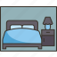 room, bedroom, hotel, interior, furniture 