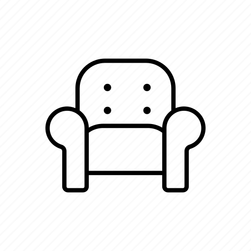 Chair, contour, furniture, hostel, object, rest, silhouette icon - Download on Iconfinder