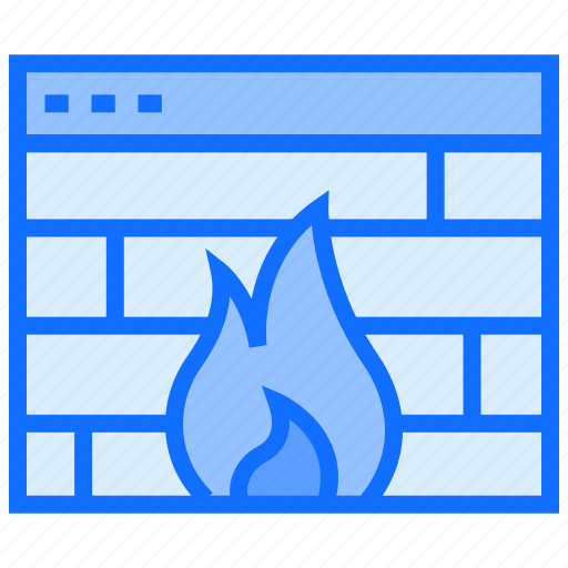 Fire, wall, website, flame, firewall, security icon - Download on Iconfinder