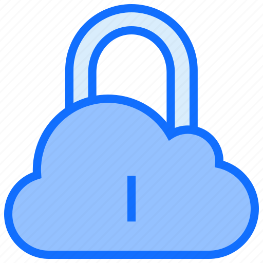 Cloud, storage, lock, security, server, secure icon - Download on Iconfinder