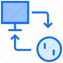 connection, monitor, server, network, internet