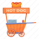 hot, dog, street, car
