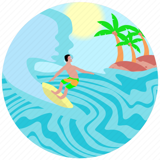 Beach, recreation, sea, summer, surfing, surfing board, travel icon - Download on Iconfinder