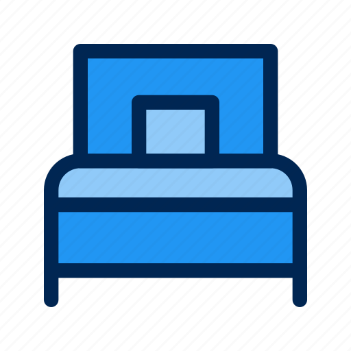 Bed, hotel, inn, single icon - Download on Iconfinder