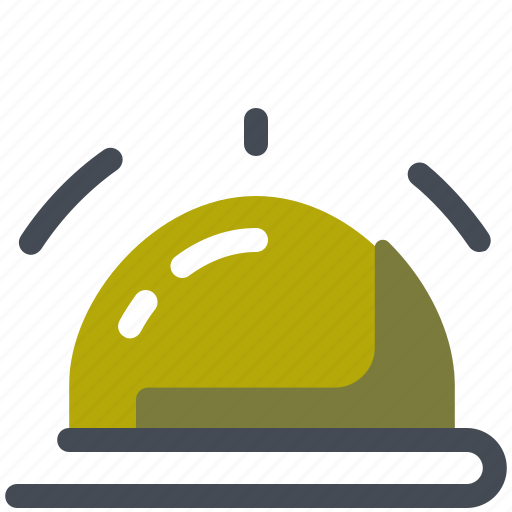 Rounded, reception, hotel, cover, miscellaneous, alarm, bell icon - Download on Iconfinder