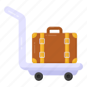 pushcart, hand trolley, hand truck, luggage cart, luggage trolley