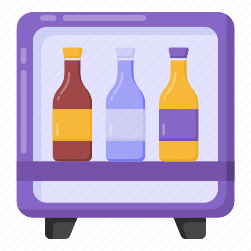 Beverages, hotel fridge, refrigerator, chiller, minibar icon - Download on Iconfinder