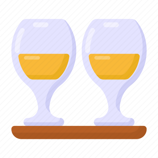 Drinks serving, drink glasses, drinks tray, drinks, beverages icon - Download on Iconfinder