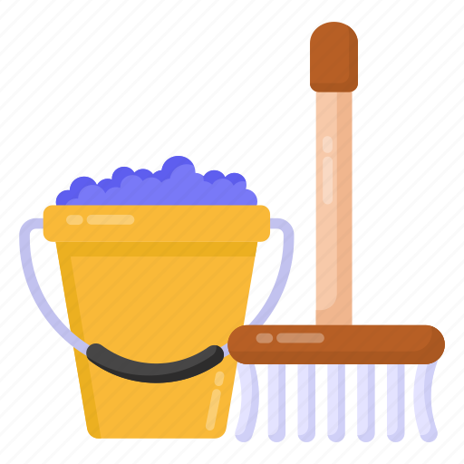 Broomstick, cleaning equipment, broom, housekeeping service, mop icon - Download on Iconfinder