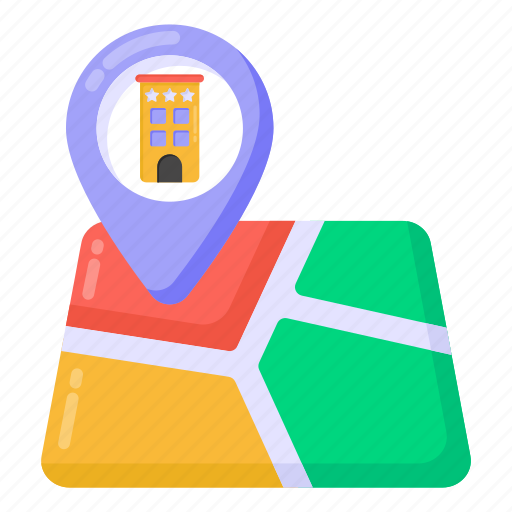 Hotel navigation, hotel location, hotel placeholder, hotel pointer, hotel map icon - Download on Iconfinder