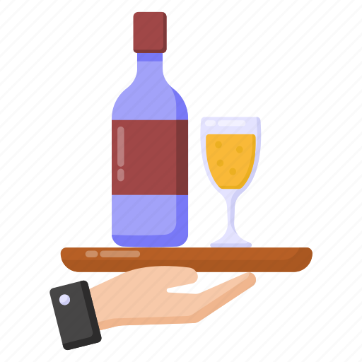 Wine, alcoholic beverage, champagne, alcoholic drink, wine serving icon - Download on Iconfinder
