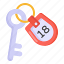 key, door key, room key, keychain, keyring