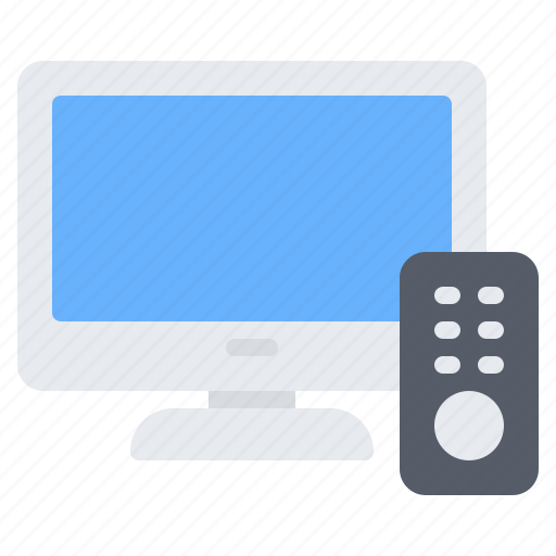 Television, tv, screen, monitor, remote control icon - Download on Iconfinder