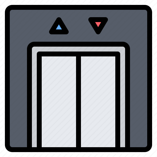 Elevator, lift, door, hotel, building icon - Download on Iconfinder