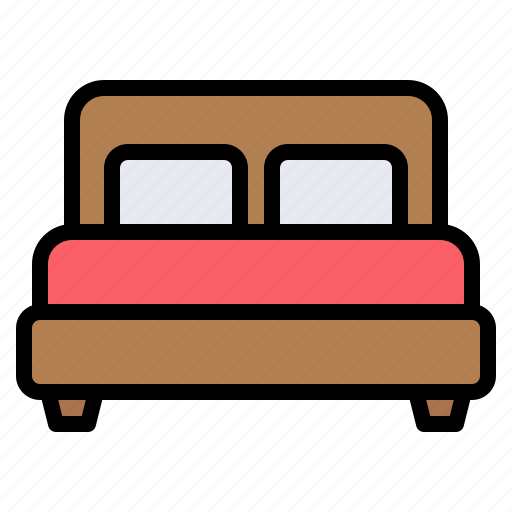 Double, bed, room, bedroom, hotel icon - Download on Iconfinder