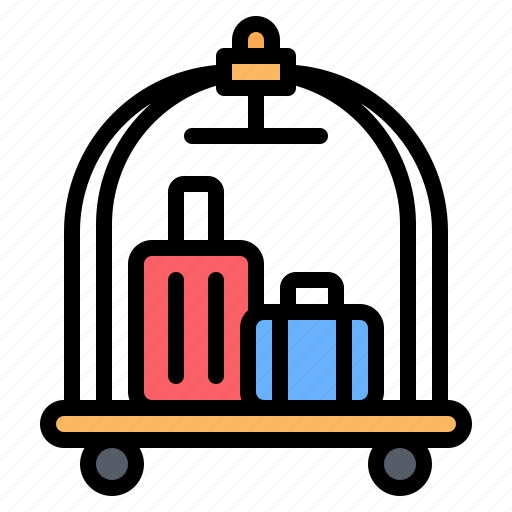 Luggage, trolley, cart, suitcase, hotel icon - Download on Iconfinder