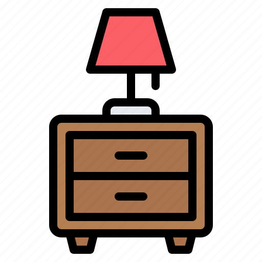 Table, lamp, desk, bedside, drawer icon - Download on Iconfinder