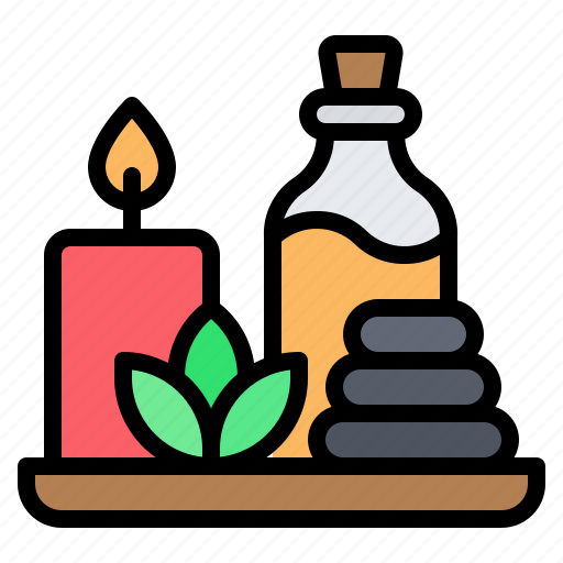 Spa, massage, candle, essential oil, product icon - Download on Iconfinder