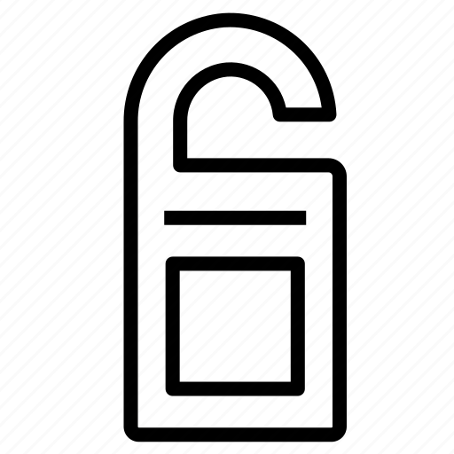 Hotel, room, door, door tag, information icon - Download on Iconfinder