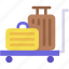luggage, cart, trolley, baggage, hand 