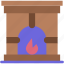 fireplace, fire, winter, living, room, chimney 