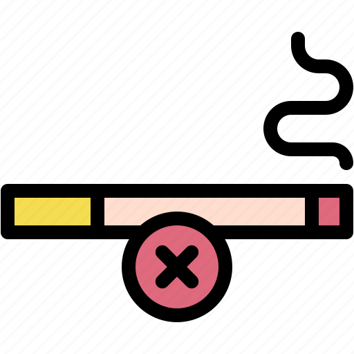 No, smoking, smoke, forbidden, cigarette, prohibition, sign icon - Download on Iconfinder