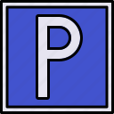 hotel, parking, sign, vehicle, direction