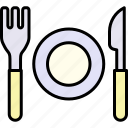 hotel, restaurant, food, fork, spoon