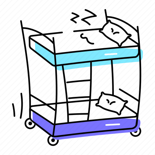 Bunk bed, level bed, stairs bed, loft bed, cabin bed icon - Download on Iconfinder