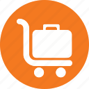 hotel, travel, vacation, boxes, carry, load, trolly icon 