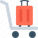hotel trolley, luggage, luggage trolley, platform truck, trolley