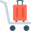 hotel trolley, luggage, luggage trolley, platform truck, trolley 