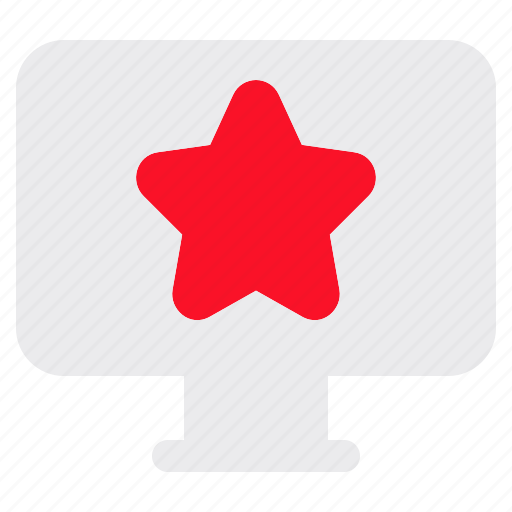 Monitor, star, positive, review, feedback, rating icon - Download on Iconfinder