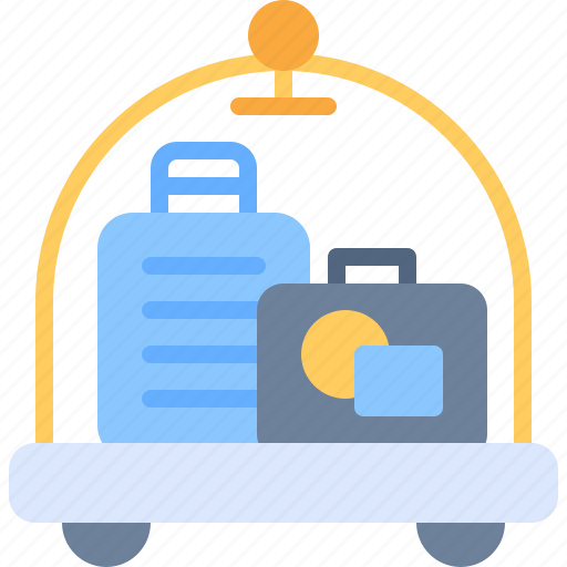 Airport, baggage, luggage, cart, trolley, suitcase icon - Download on Iconfinder