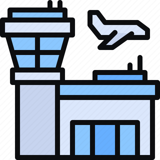 Airport, plane, terminal, control, room, tower icon - Download on Iconfinder