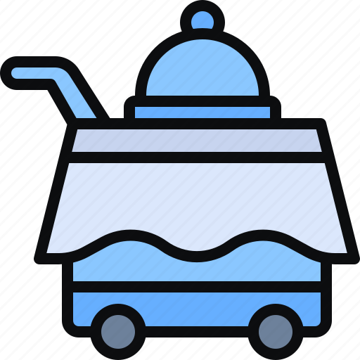 Serving, cart, food, trolley, hotel, dish icon - Download on Iconfinder