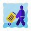 cleaning, man, service, trash, worker icon 