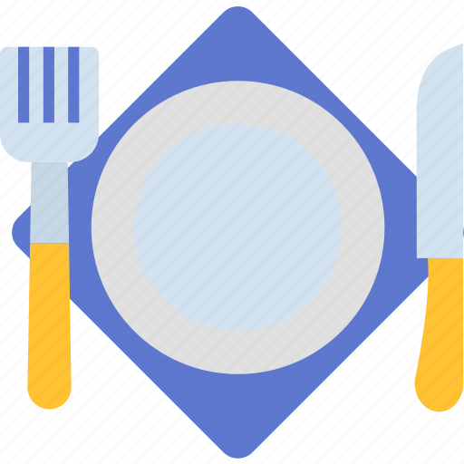 Dinner, restaurant, dish, food, plate, hotel, colored icon - Download on Iconfinder